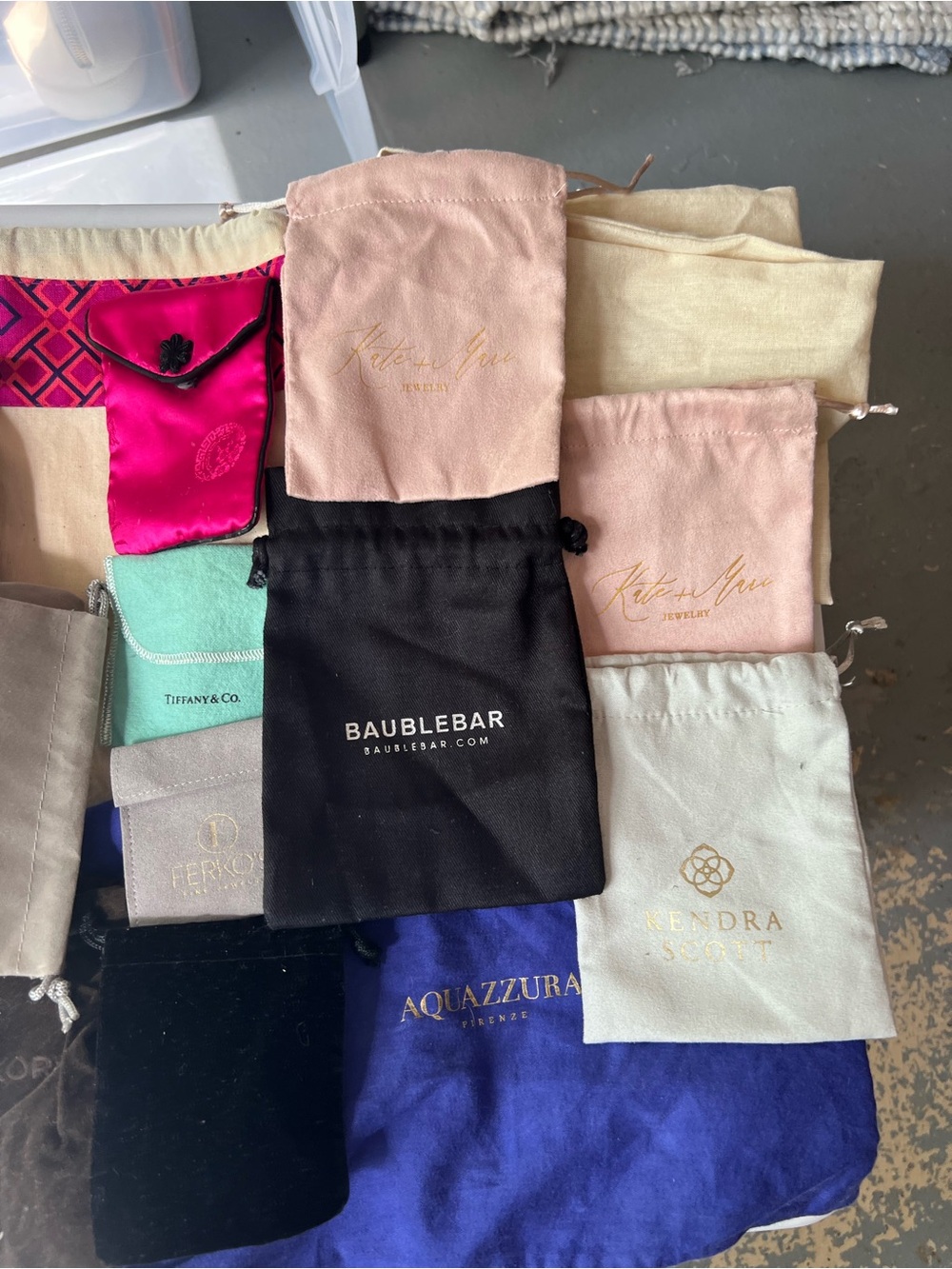 Assorted Branded Jewelry Pouches - Mixed Colors 19 total - Picture 4 of 4